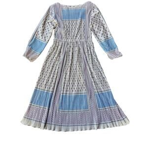 Vintage Liz Petites Inc Dress Womens 70s? Pleated Size 12 (488)